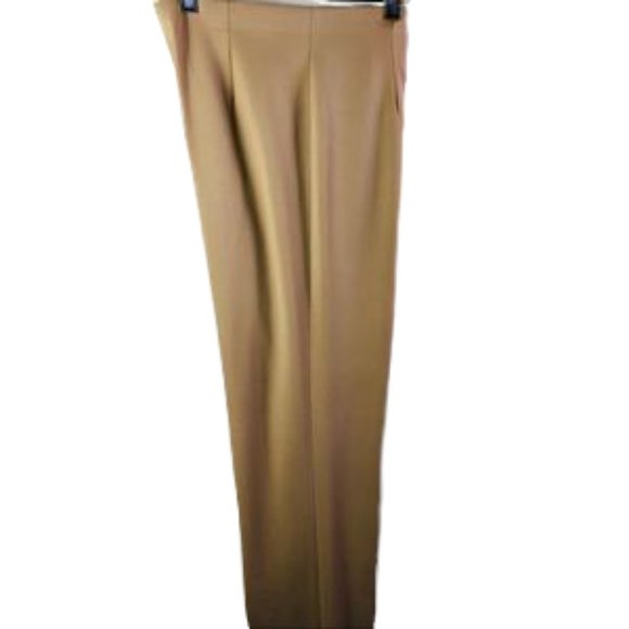 FABRIZIO GIANNI Carmel tan pants, side zipper, no pockets SIZE: 8 - Picture 1 of 13